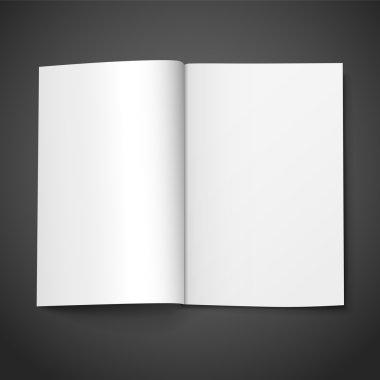 Boş açık kitap 