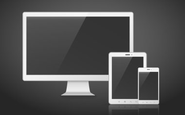 siyah arka plan üzerinde küme aygıt