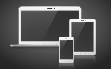 siyah arka plan üzerinde küme aygıt