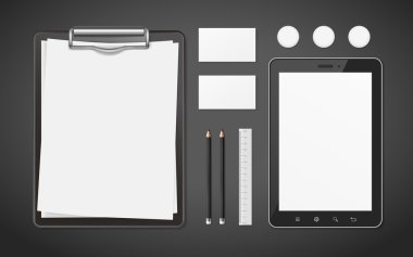 boş kurumsal kimlik kırtasiye seti