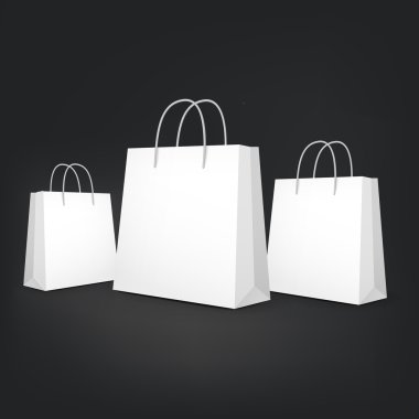 3D boş alışveriş torbaları