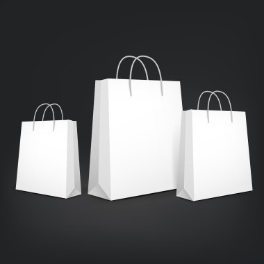 3D boş alışveriş torbaları