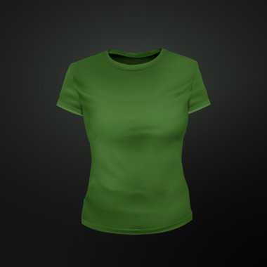 boş kadın T-shirt yeşil