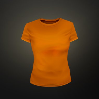 boş kadın T-shirt turuncu 