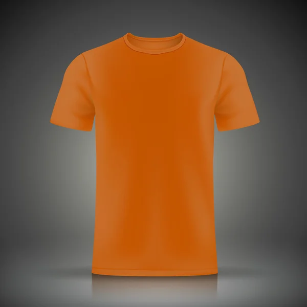 Modelo de t-shirt laranja — Vetor de Stock