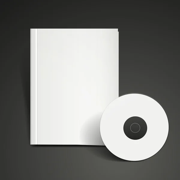 空白の dvd とブック カバー テンプレート セット — ストックベクタ