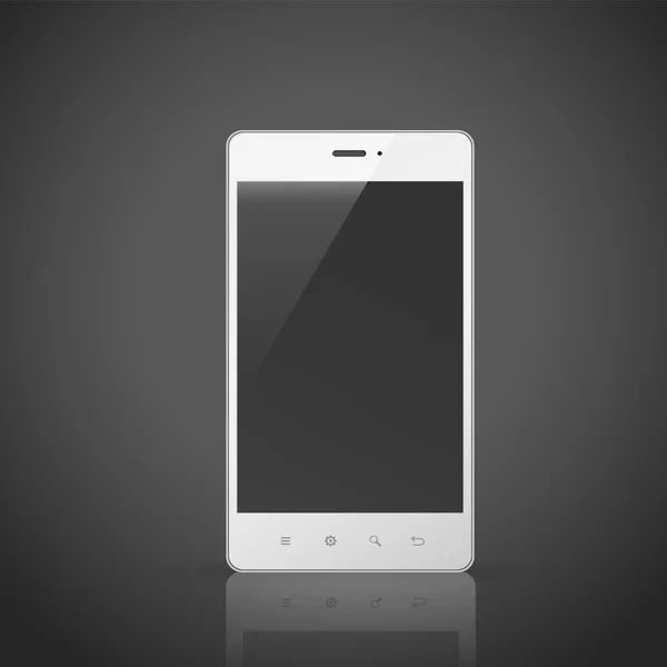 Téléphone intelligent avec écran blanc — Image vectorielle