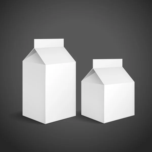 Juego de envases de bebidas en blanco con sombra suave — Vector de stock