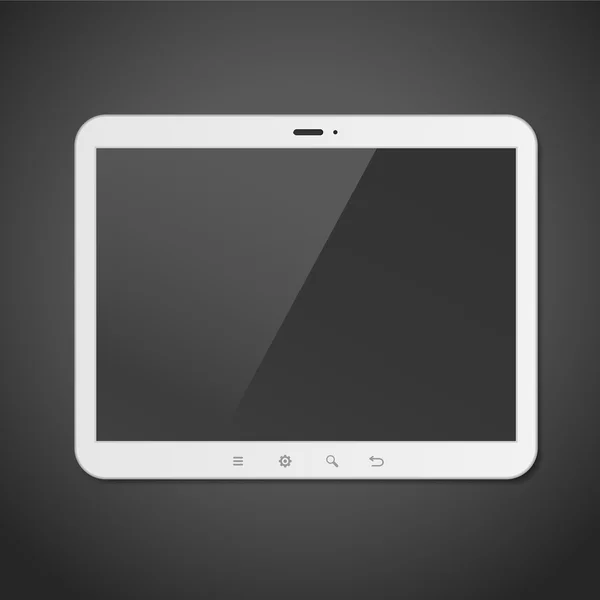 Zakelijke tablet met / uit-knop — Stockvector