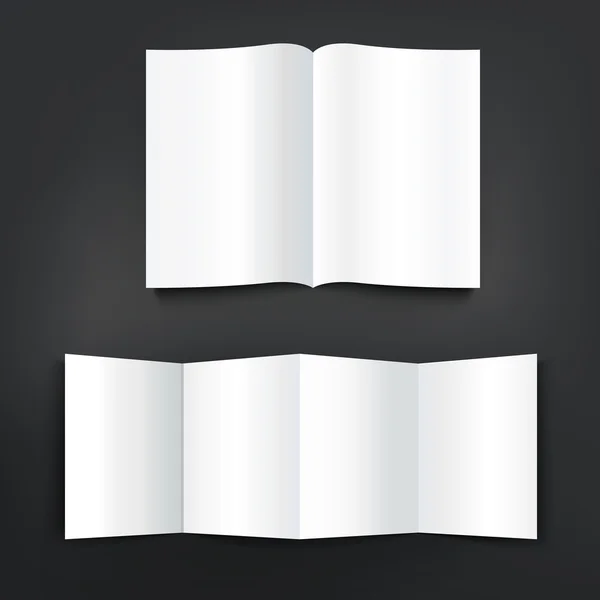 Prázdné otevřené magazine a brožura — Stockový vektor