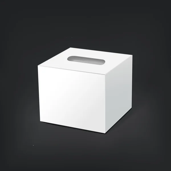 Caja de papel vacía en blanco — Vector de stock