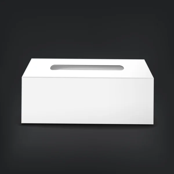 Caja de papel vacía en blanco — Vector de stock