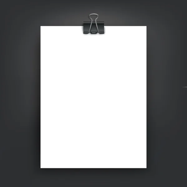 Plantilla de folleto en blanco de papel — Vector de stock