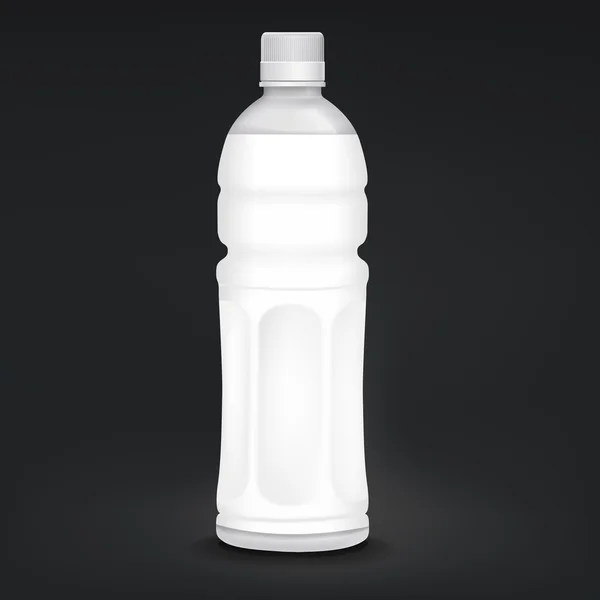 Plastikflasche mit Etikett — Stockvektor