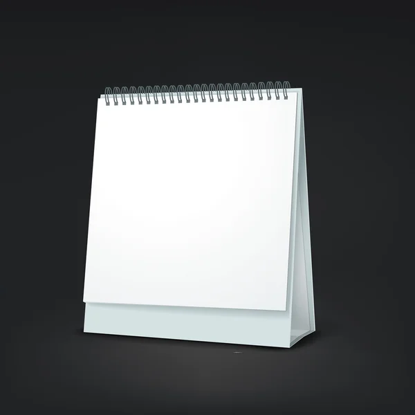 Standing blank calendar — Stock Vector