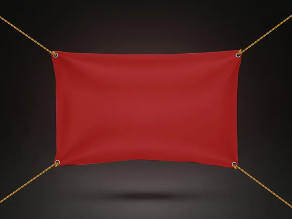 Banner textil rojo — Archivo Imágenes Vectoriales