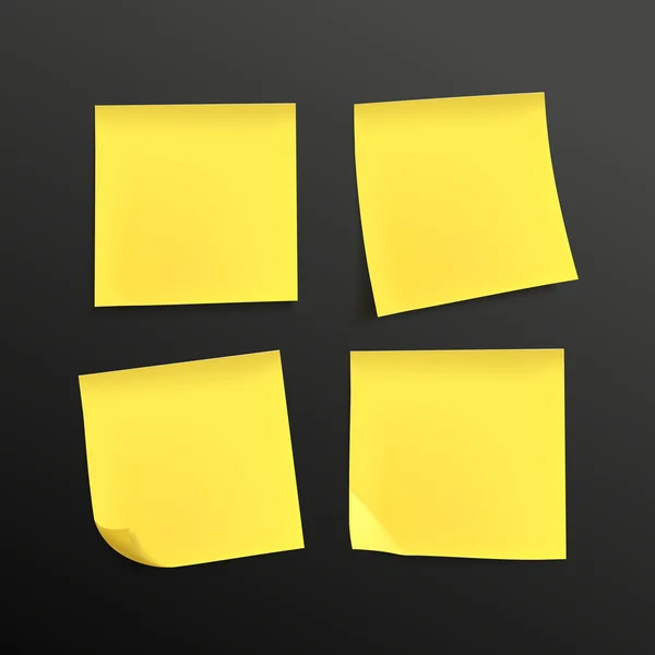Blanc jaune notes collantes ensemble — Image vectorielle