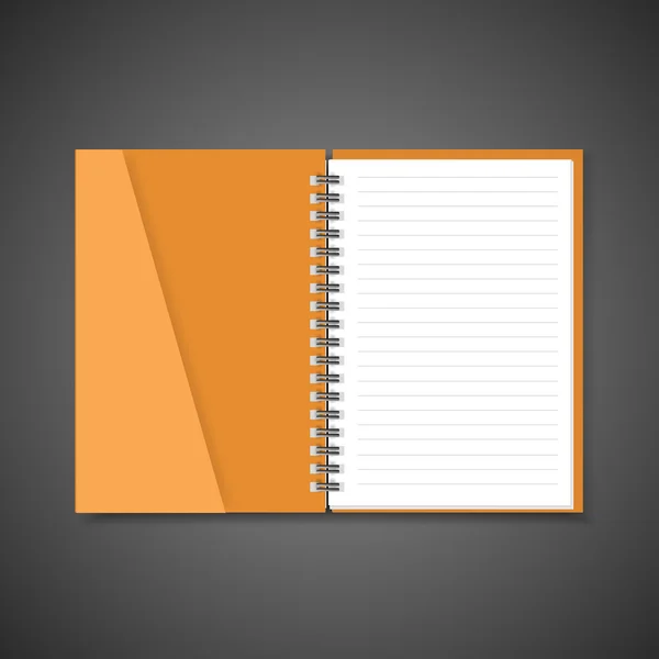 Cuaderno en blanco — Vector de stock