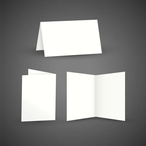 Diseño de folleto de medio pliegue en blanco — Vector de stock