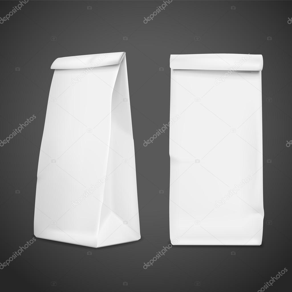 3d blank paper bag template 