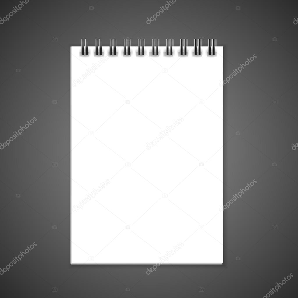blank spiral notebook