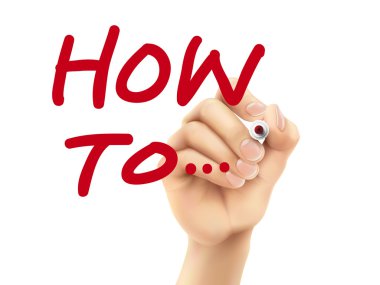 how to words written by hand clipart