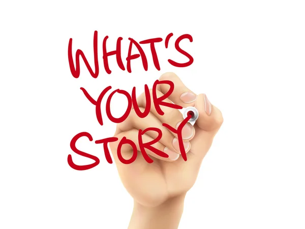 Τι είναι σας ιστορία λέξεις γραμμένες με το χέρι — Διανυσματικό Αρχείο