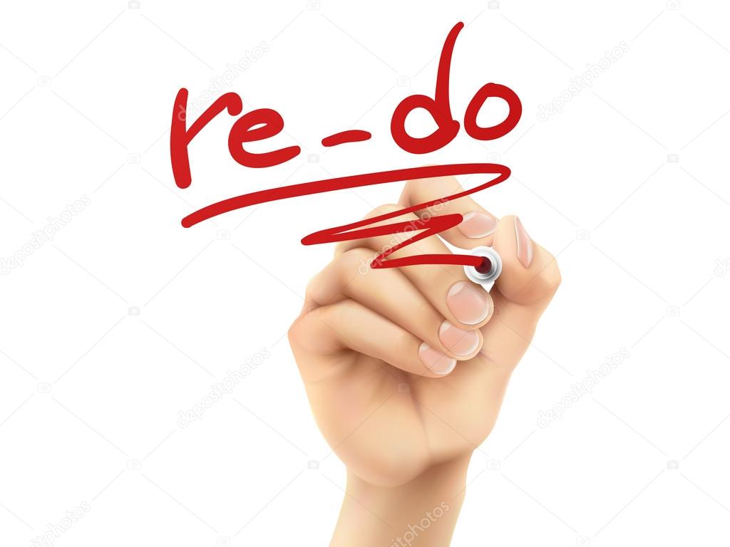 re-do word written by hand