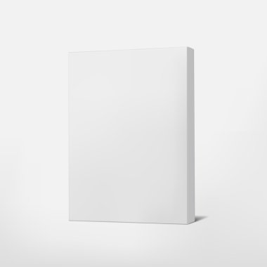 paket beyaz karton kutu üzerinde beyaz izole 