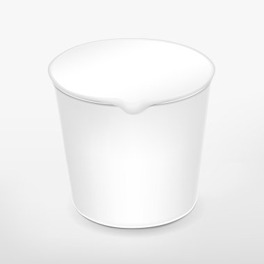 boş gıda Kupası paket üzerinde beyaz izole