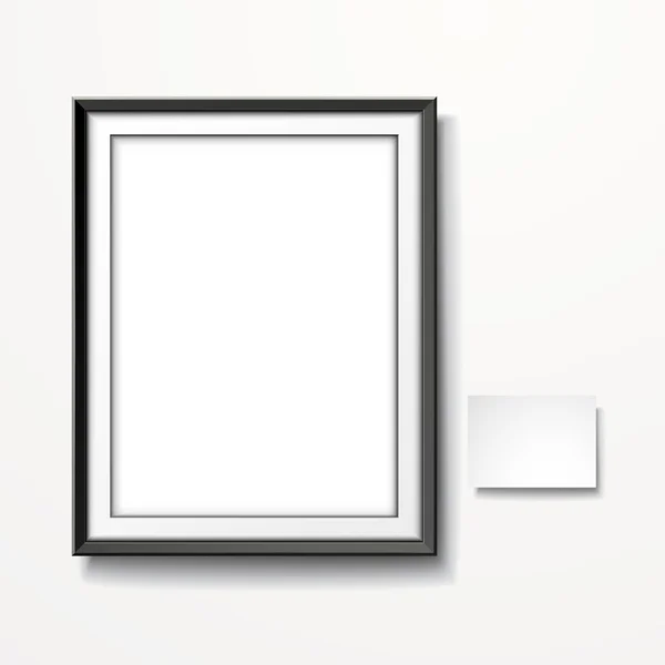 Blank picture frame with label — Stock Vector