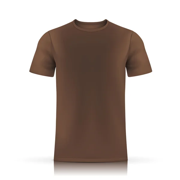 Modelo de t-shirt marrom — Vetor de Stock