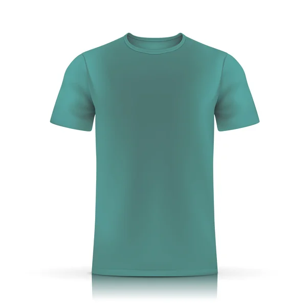 Türkise T-Shirt-Vorlage — Stockvektor
