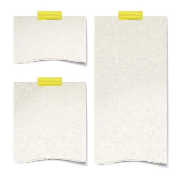 Notas de textura de papel pegadas en la pared — Archivo Imágenes Vectoriales