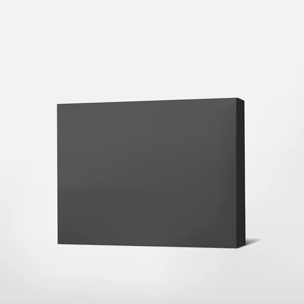 Paquete caja de cartón negro — Vector de stock