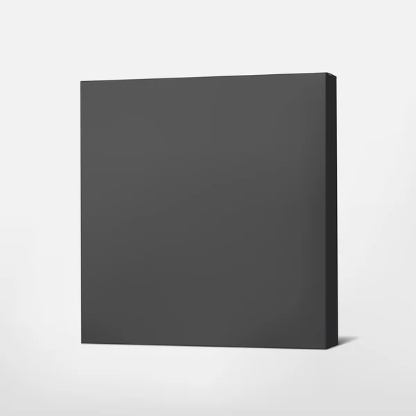 Paquete caja de cartón negro — Vector de stock