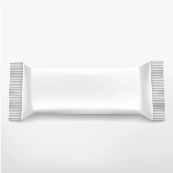 Imballaggio bianco bianco bianco isolato su bianco — Vettoriale Stock