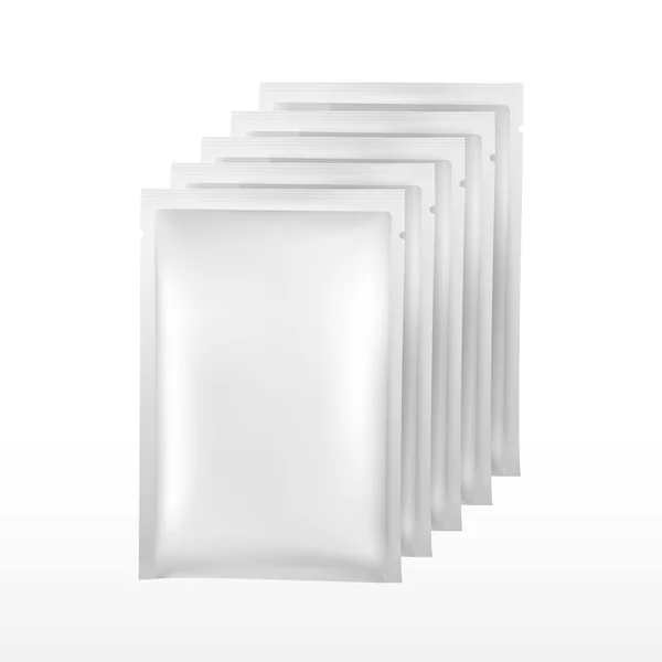 Pacote de plástico em branco para conjunto de cosméticos — Vetor de Stock