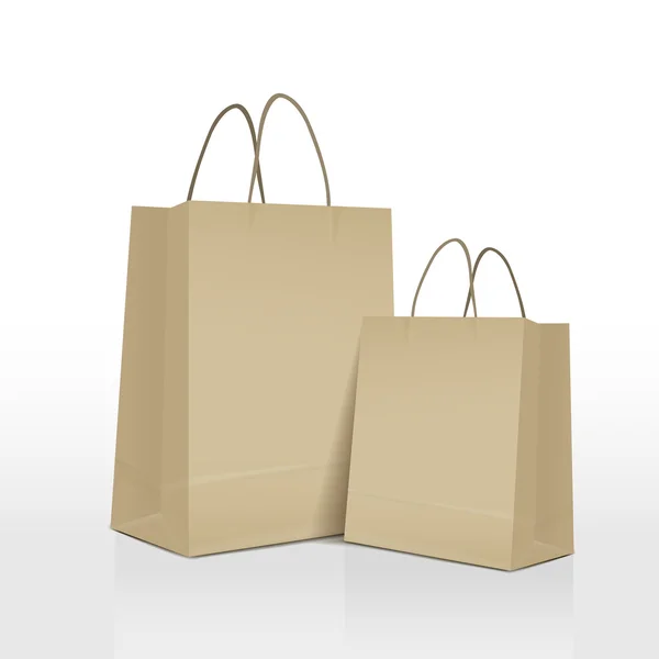 Brown paper bags set — Stock Vector