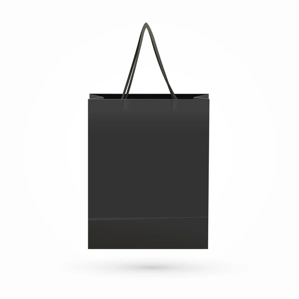 黒い紙バッグ — ストックベクタ