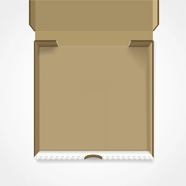 Open pizza box template — Stock Vector