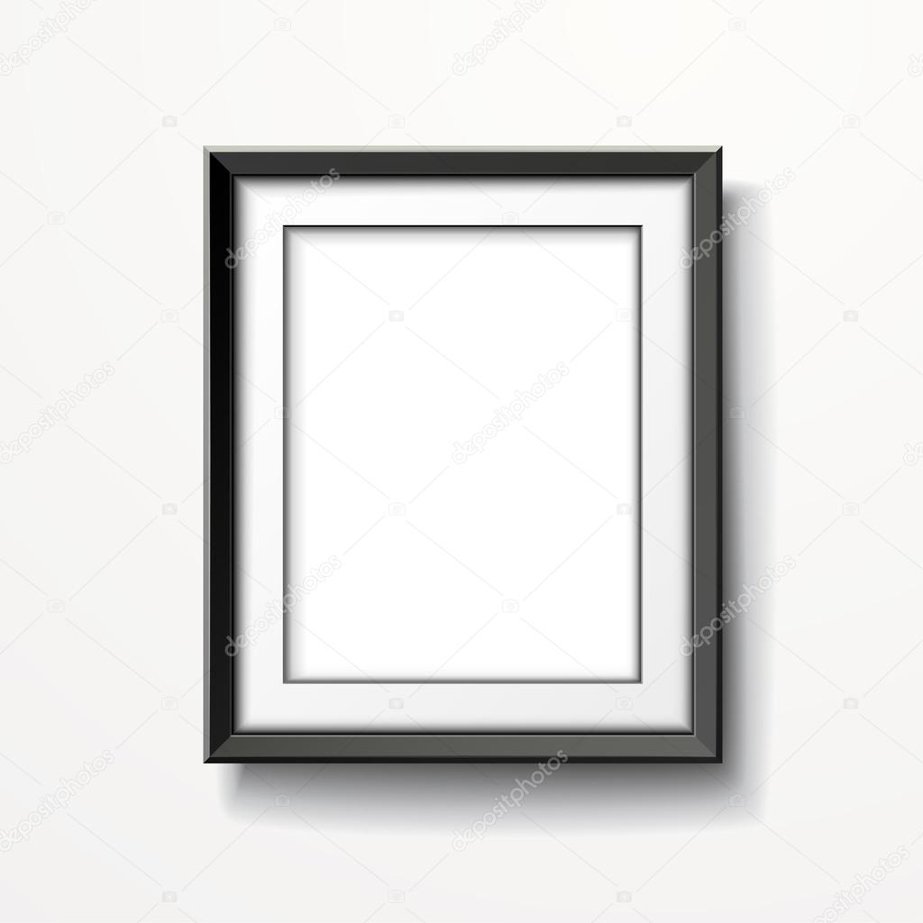 blank picture frame isolated on white 