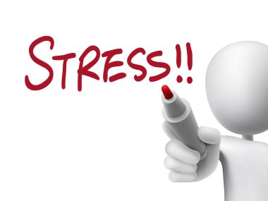 stres kelime 3D adam tarafından yazıldı