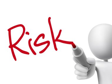 risk kelime 3D adam tarafından yazıldı