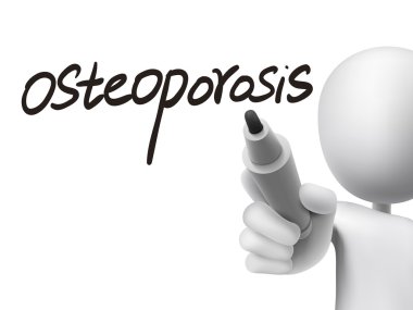 3D adam tarafından yazılmış osteoporoz kelime 