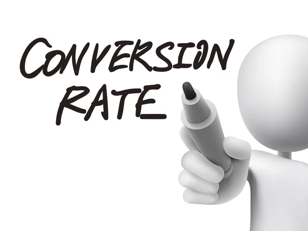 Conversion rate words написанные 3d man — стоковый вектор