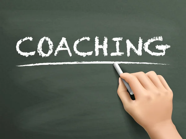 Parola di coaching scritta a mano — Vettoriale Stock