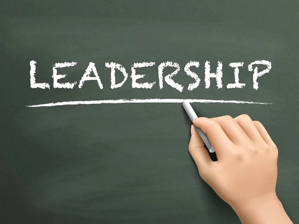 Mot de leadership écrit à la main — Image vectorielle