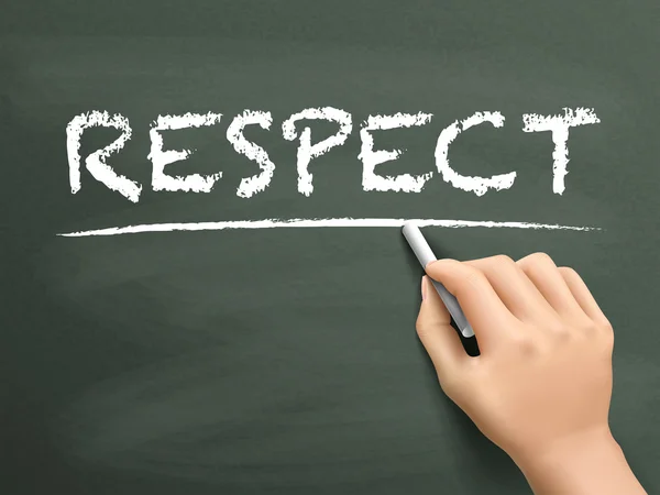 Respect word written by hand — Stock Vector