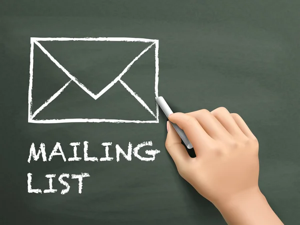 Mailing list disegnata a mano — Vettoriale Stock